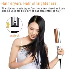 **2-in-1 Ionic Hair Dryer & Straightener – Wet & Dry Multi-Style Hair Tool**
