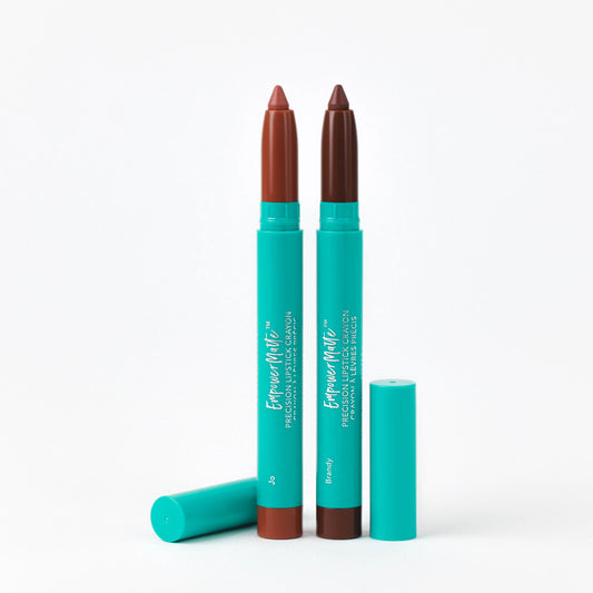 EmpowerMatte  Matte Lip Crayon Duo-Ragan (Warm Plum)- Best Seller