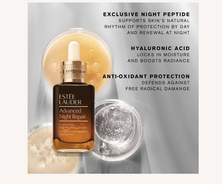 Advanced Night Repair Multi-Recovery Complex Serum with Hyaluronic Acid & Peptides