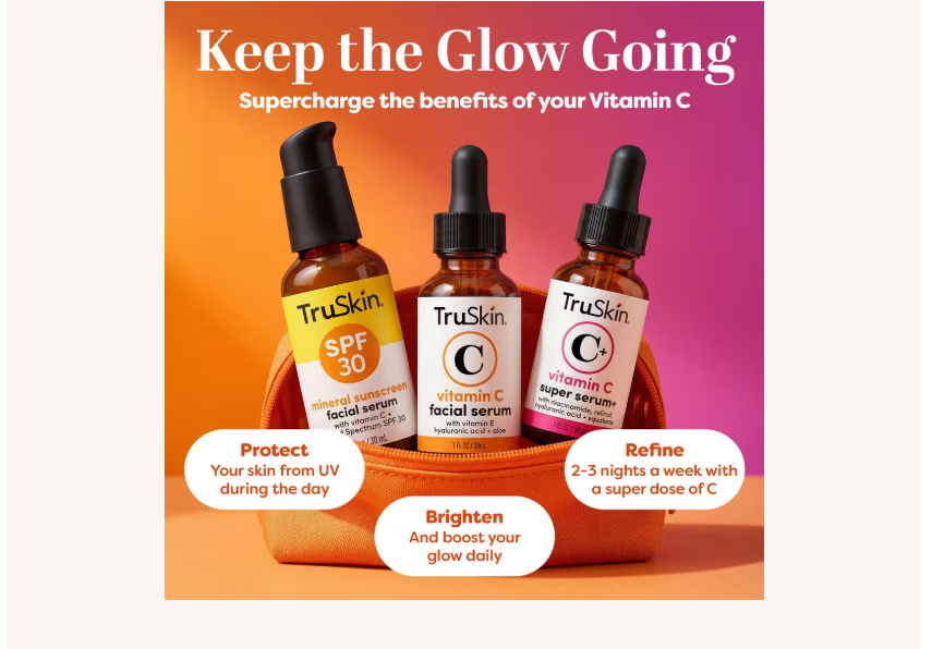 Daily C Essentials: Vitamin C Serum + Vitamin C Super Serum + SPF 30 Sunscreen Serum