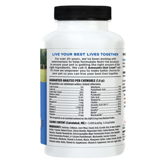 Nutri-Vet® Senior-Vite Chewable Vitamins for Dogs – Daily Multivitamin & Mineral Support, 120 Count