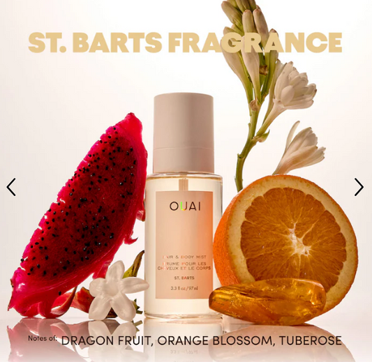 OUAI St. Barts Hair & Body Mist – Tropical Dragon Fruit & Orange Blossom Fragrance Mist for Long-Lasting Freshness