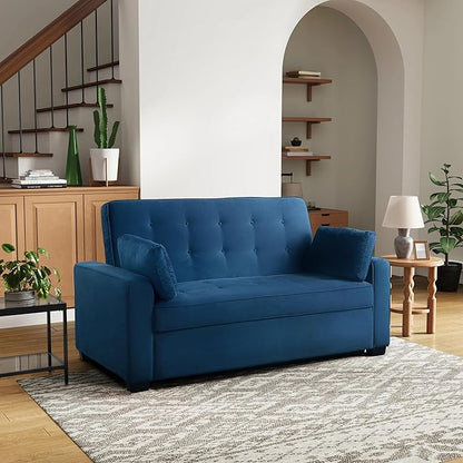 Serta Ainsley 66.5" Full Convertible Sleeper Loveseat (DreamCoil, Charcoal)