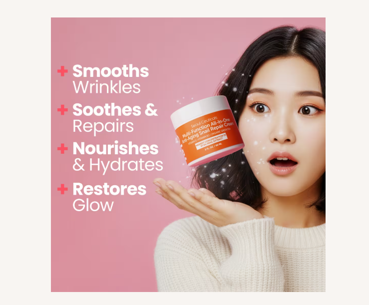Korean Skin Care Multi-Function All-In-One Anti-Aging Snail Repair Cream