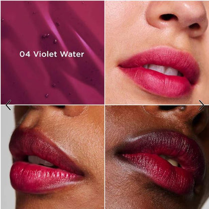 Clarins Water Lip Stain – Lightweight, Transfer-Proof Matte Color-Color: Violet Water - vibrant berry