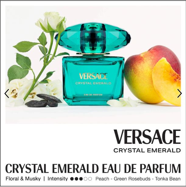 Versace Crystal Emerald Eau de Parfum – Elegant Fresh Floral Green Fragrance