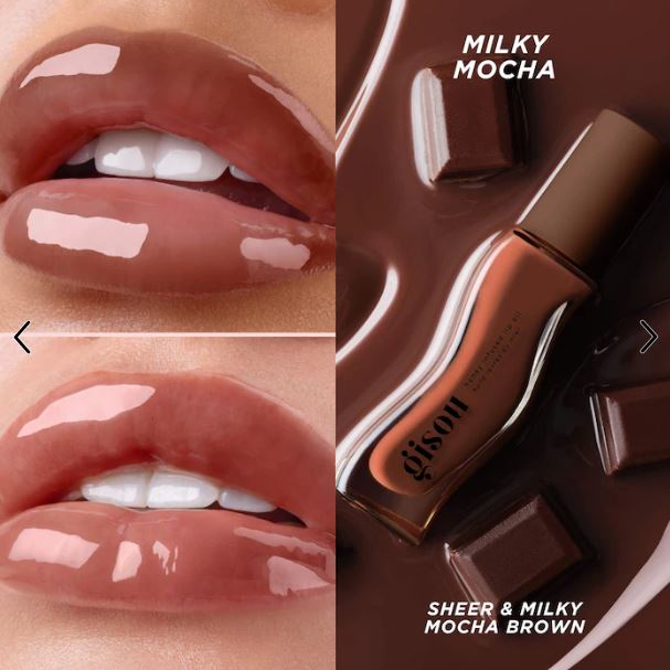 Gisou Hydrating Lip Oil with Honey – emphasizes moisture and ingredient.