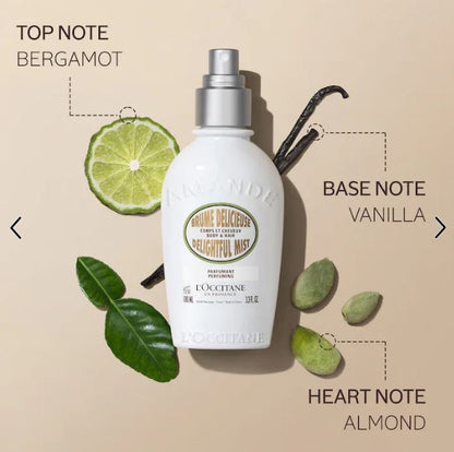 L’Occitane Almond Hair & Body Fragrance Mist – Soft, Nourishing Scent