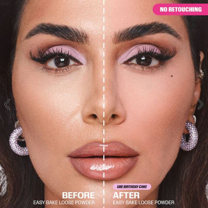 HUDA BEAUTY Mini Easy Bake Brightening & Setting Powder – more benefit-focused
