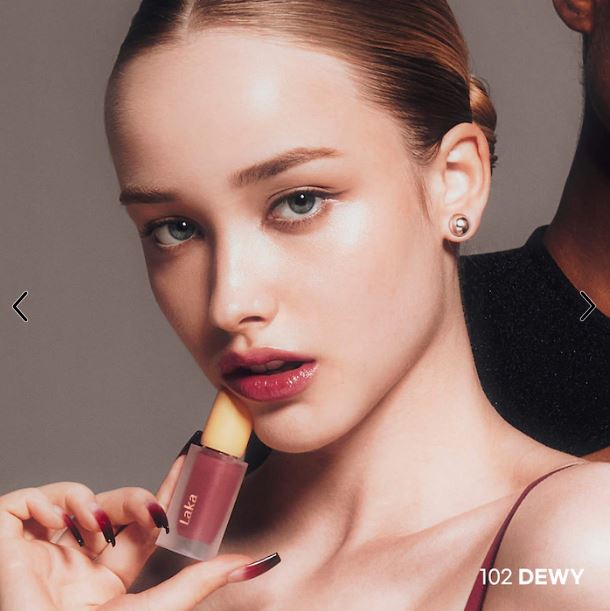 Laka Fruity Glam Tint – Hydrating, Long-Lasting Lip Stain-Color: 102 Dewy - muted mauve