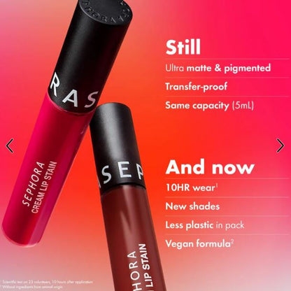 Long-Wear Cream Lip Stain Liquid Lipstick (10HR) – emphasizes longevity-Color: 01 Always Red - matte classic red