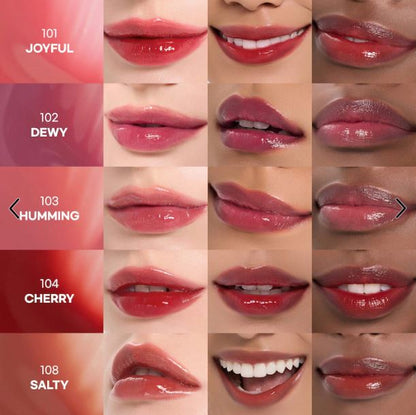 Laka Fruity Glam Tint – Hydrating, Long-Lasting Lip Stain-Color: 102 Dewy - muted mauve
