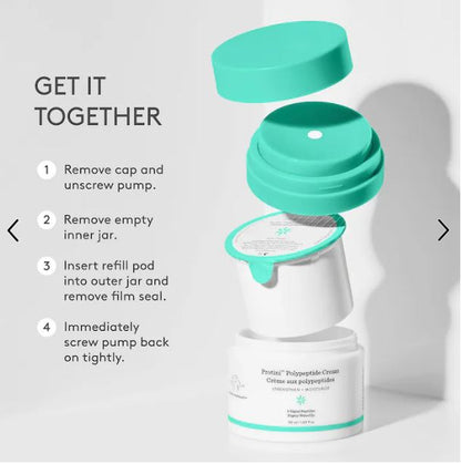 Drunk Elephant Protini™ Moisturizer – Firming Peptide Cream with Refillable Design”