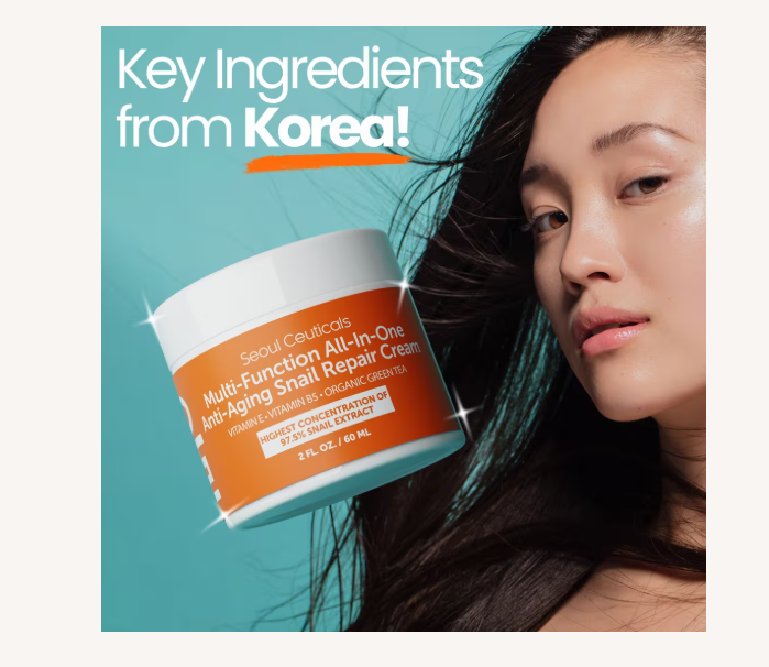 Korean Skin Care Multi-Function All-In-One Anti-Aging Snail Repair Cream