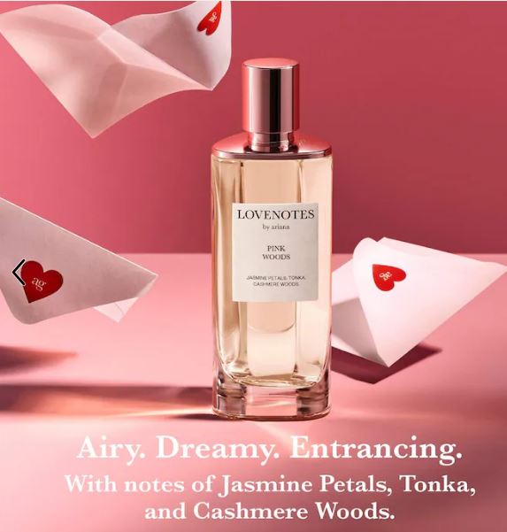 Ariana Grande LOVENOTES Pink Woods EDP Spray – Warm Elegant Women’s Fragrance