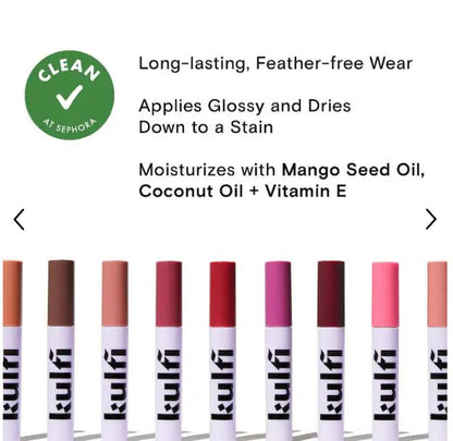 Lassi Lips Staining Lip Oil – Moisturizing, Long-Wear Tint-Kulfi -Color: Sweet - cool dusty pink