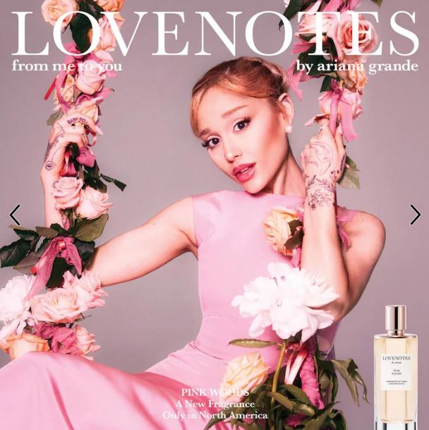 Ariana Grande LOVENOTES Pink Woods EDP Spray – Warm Elegant Women’s Fragrance