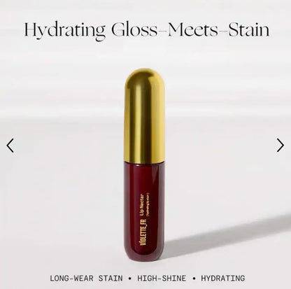 Lip Nectar – Lightweight, Hydrating Lip Stain-VIOLETTE_FR -Color: Dahlia Noir - warm plum