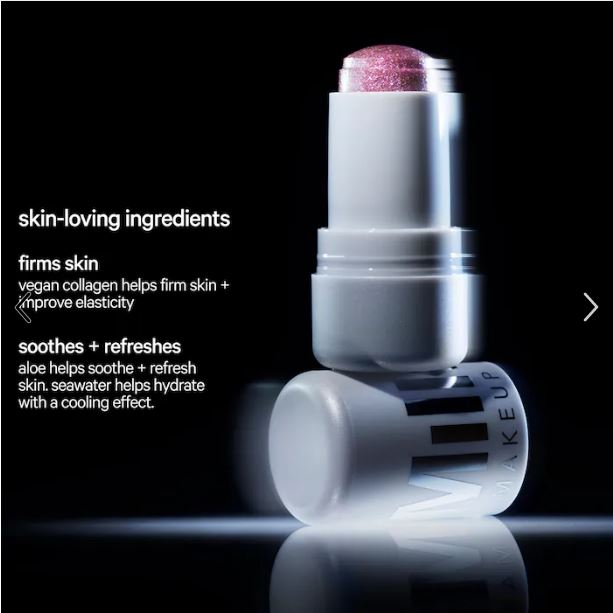 MILK MAKEUP Cooling Water Jelly Shimmer Highlighter Stick for Face & Eyes – Hydrating, Dewy Glow