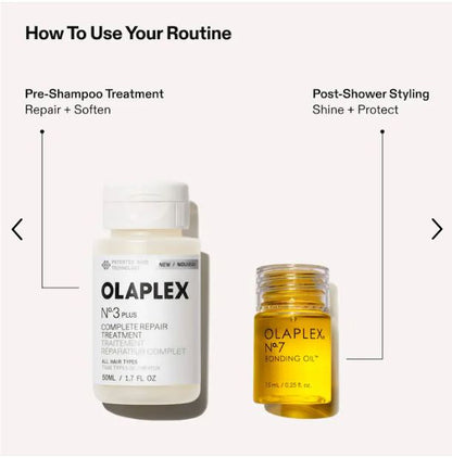 Mini Repair Duo – No.3 Bond Treatment & No.7 Shine Hair Oil-Olaplex