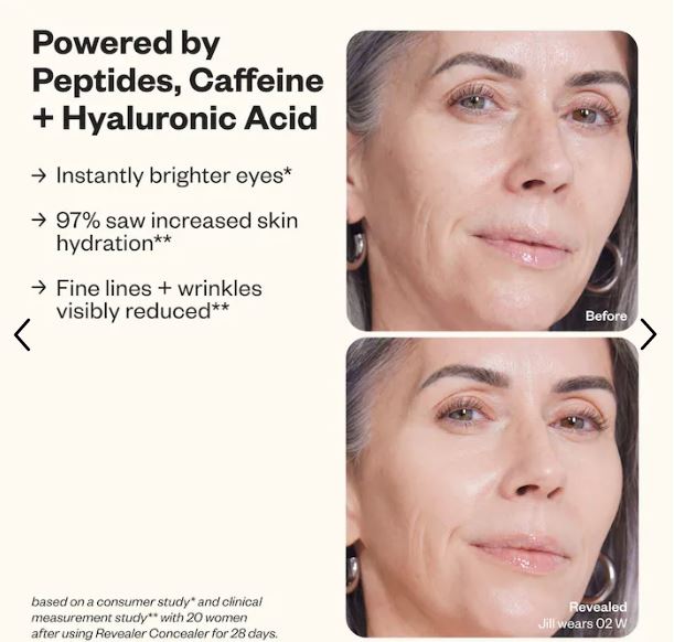 Revealer Super Creamy + Brightening Concealer with Caffeine and Hyaluronic Acid