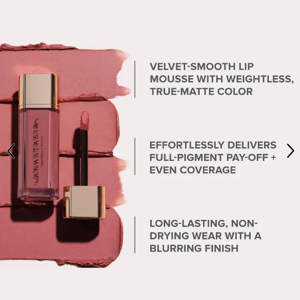 Lip Velvet Liquid Lipstick – Long-Lasting Soft Matte, Full Coverage Lip Color-Anastasia Beverly Hills