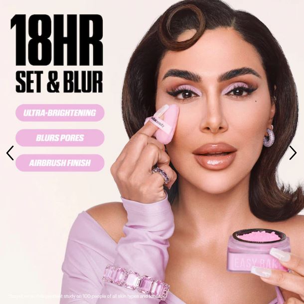 HUDA BEAUTY Mini Easy Bake Brightening & Setting Powder – more benefit-focused