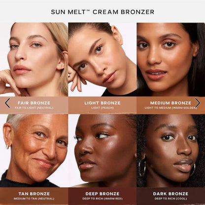 Saie Sun Melt Bronzer – Creamy, Sun-Kissed Radiance-Color: Tan Bronze - a neutral shade for medium to tan skin tones