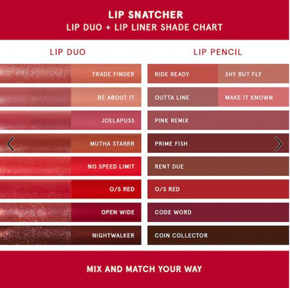 Lip Snatcher Hydrating Liquid Lipstick & Lip Gloss Duo – Moisturizing, Longwear Lip Color & High-Shine Gloss