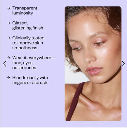 Shiny Objects Wet Glisten Highlighter – Multi-Use Face & Eye Glow Powder-Kosas