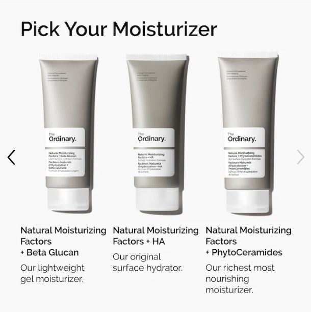 The Ordinary Natural Moisturizing Factors + Hyaluronic Acid – Daily Hydrating Moisturizer”