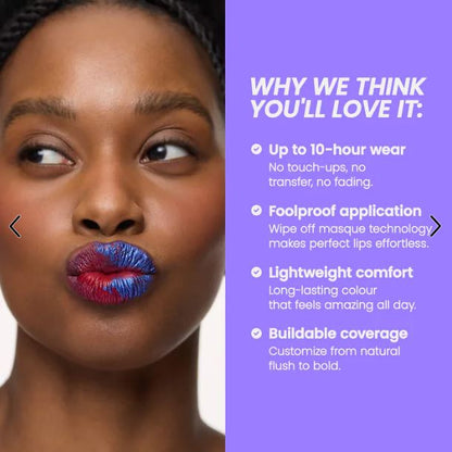 Wonderskin  Wonder Blading All-Day Lip Stain-colore Demure - a rosy brown