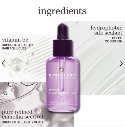 Hydrate Glow Catcher Hair Oil for Moisture & Shine-Pureology