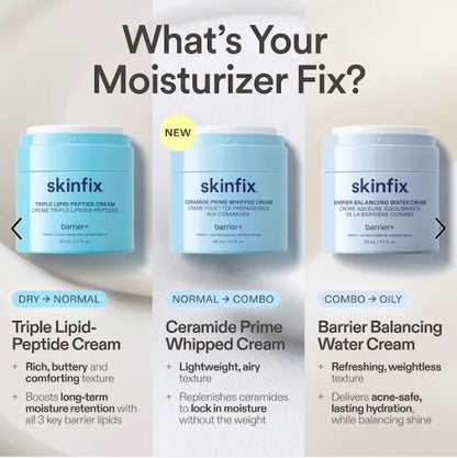 “Skinfix Triple Lipid-Peptide Cream – Refillable Barrier Repair Moisturizer with Ceramides”