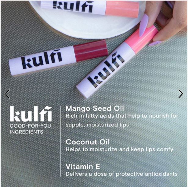Lassi Lips Staining Lip Oil – Moisturizing, Long-Wear Tint-Kulfi -Color: Sweet - cool dusty pink