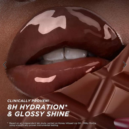 Gisou Hydrating Lip Oil with Honey – emphasizes moisture and ingredient.