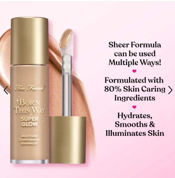 Too Faced Born This Way Super Glow Highlighter – Cream-to-Powder Multi-Use Radiance