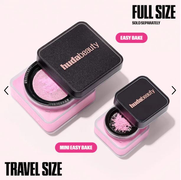 HUDA BEAUTY Mini Easy Bake Brightening & Setting Powder – more benefit-focused