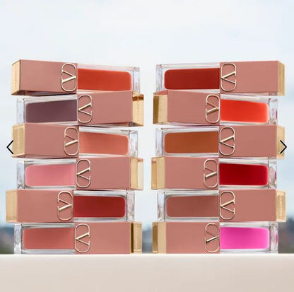 Liquirosso 2-in-1 Liquid Lipstick & Blush – Soft Matte, Long-Lasting Lip & Cheek Tint-Color: 128R - Nude At Last - deep pink