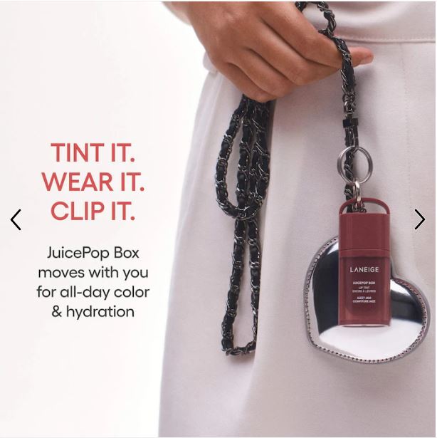 JuicePop Moisturizing Oil Lip Tint – emphasizes moisture and shine.