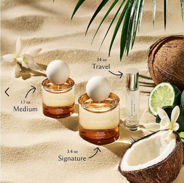 “Jo Malone London Beach Blossom Cologne – Light, Tropical Floral with Coconut Water & Vanilla”