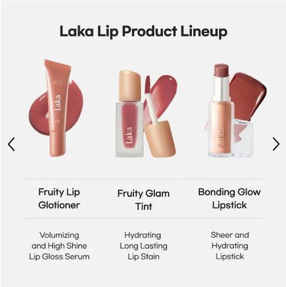 Laka Fruity Glam Tint – Hydrating, Long-Lasting Lip Stain-Color: 102 Dewy - muted mauve