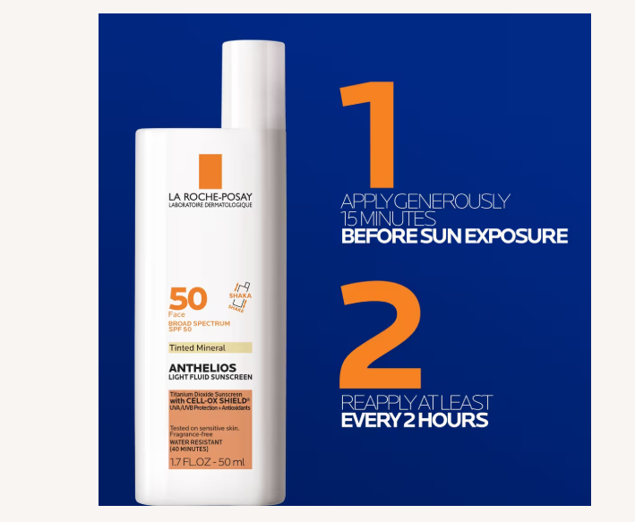 Anthelios Mineral Tinted Ultra Light Face Sunscreen Fluid SPF 50