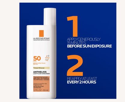 Anthelios Mineral Tinted Ultra Light Face Sunscreen Fluid SPF 50