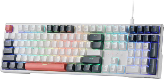 Redragon K668 Wired RGB Gaming Keyboard – 108 Keys, Hot-Swappable, Thocky Sound