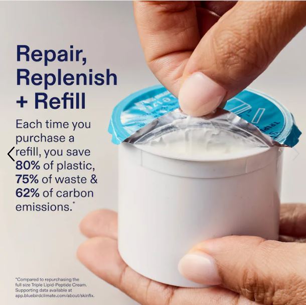 “Skinfix Triple Lipid-Peptide Cream – Refillable Barrier Repair Moisturizer with Ceramides”