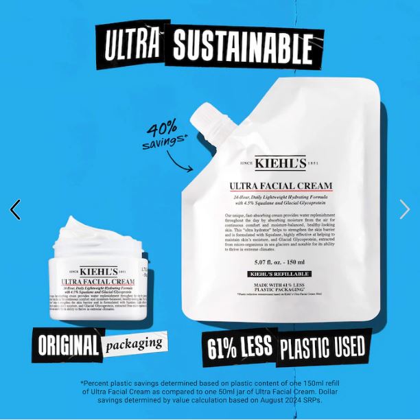 Kiehl’s Ultra Facial Refillable Moisturizing Cream with Squalane for 24-Hour Hydration