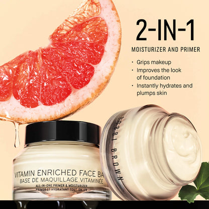 **Bobbi Brown Vitamin Enriched Face Base – Moisturizer & Primer with Vitamin C + Hyaluronic Acid**