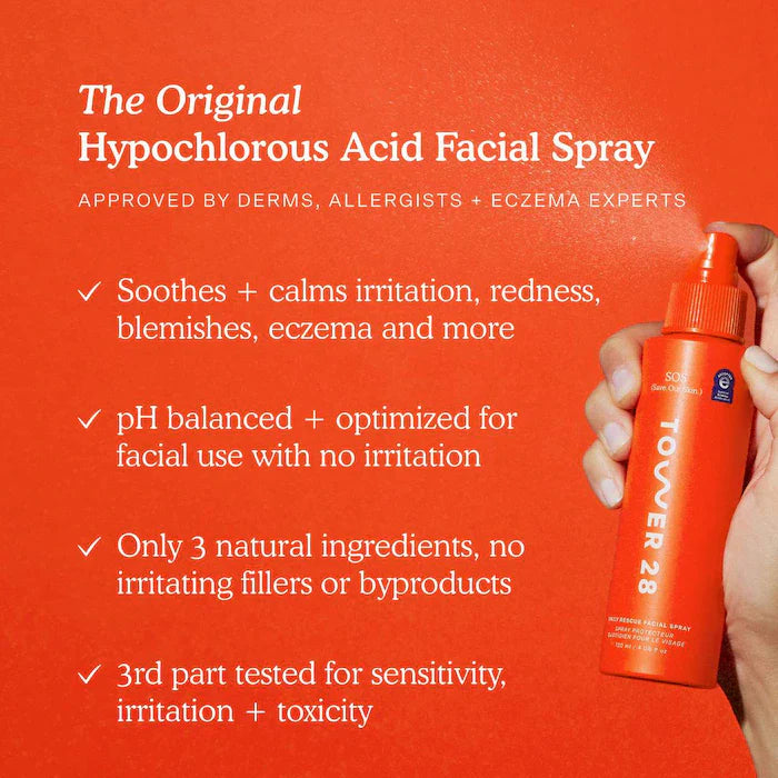 Tower 28 Beauty  SOS Daily Rescue Facial Spray with Hypochlorous Acid