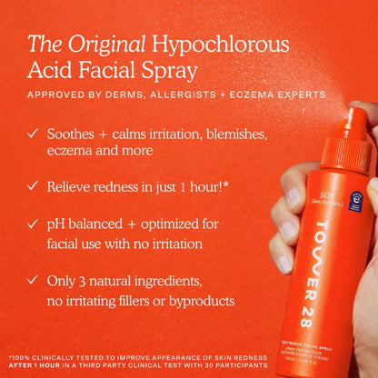 Tower 28 Beauty  SOS Daily Rescue Facial Spray with Hypochlorous Acid